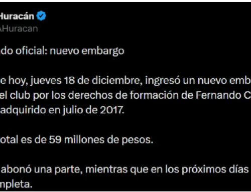 Huracán fue embargado por una deuda millonaria que acarrea desde hace 8 años